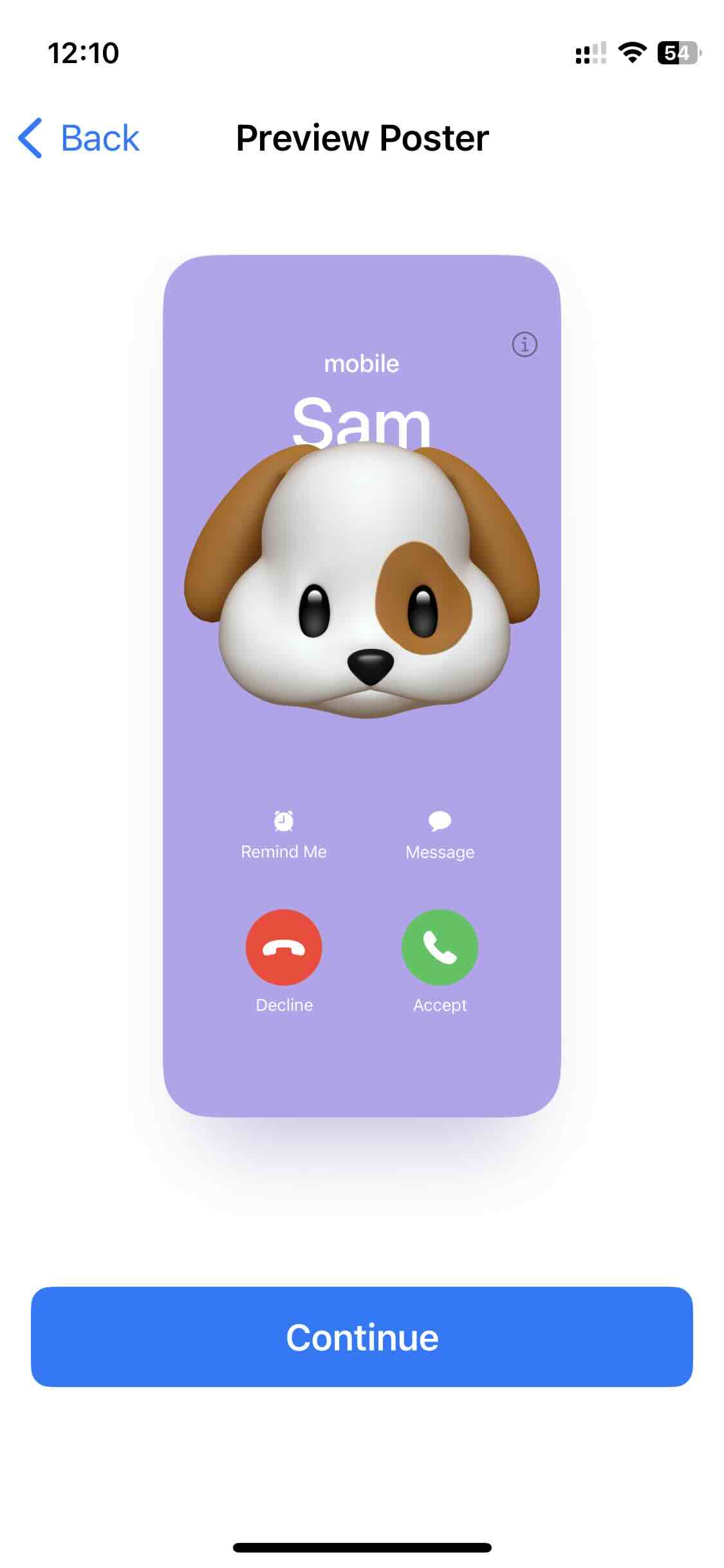 7 - Preview Contact Poster on iOS 17